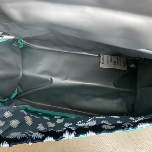 New Thirty One Navy Doodle Dot Going Places Thermal Bag With Strap - Picture 6 of 15